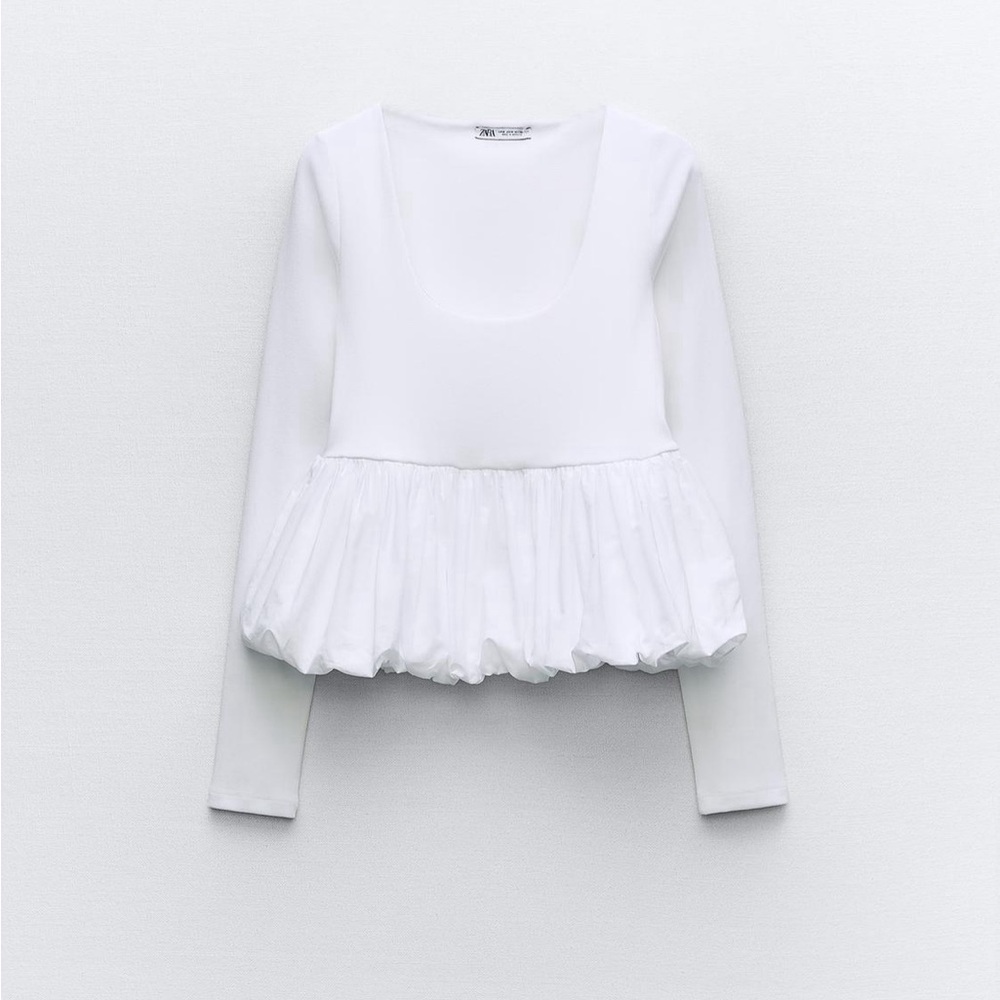 Zara Combined Peplum Top